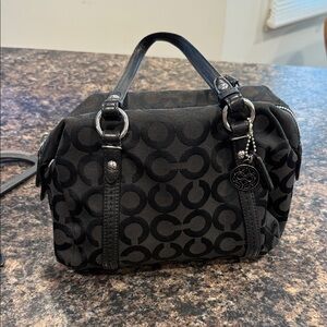 Coach Black Signature Satchel